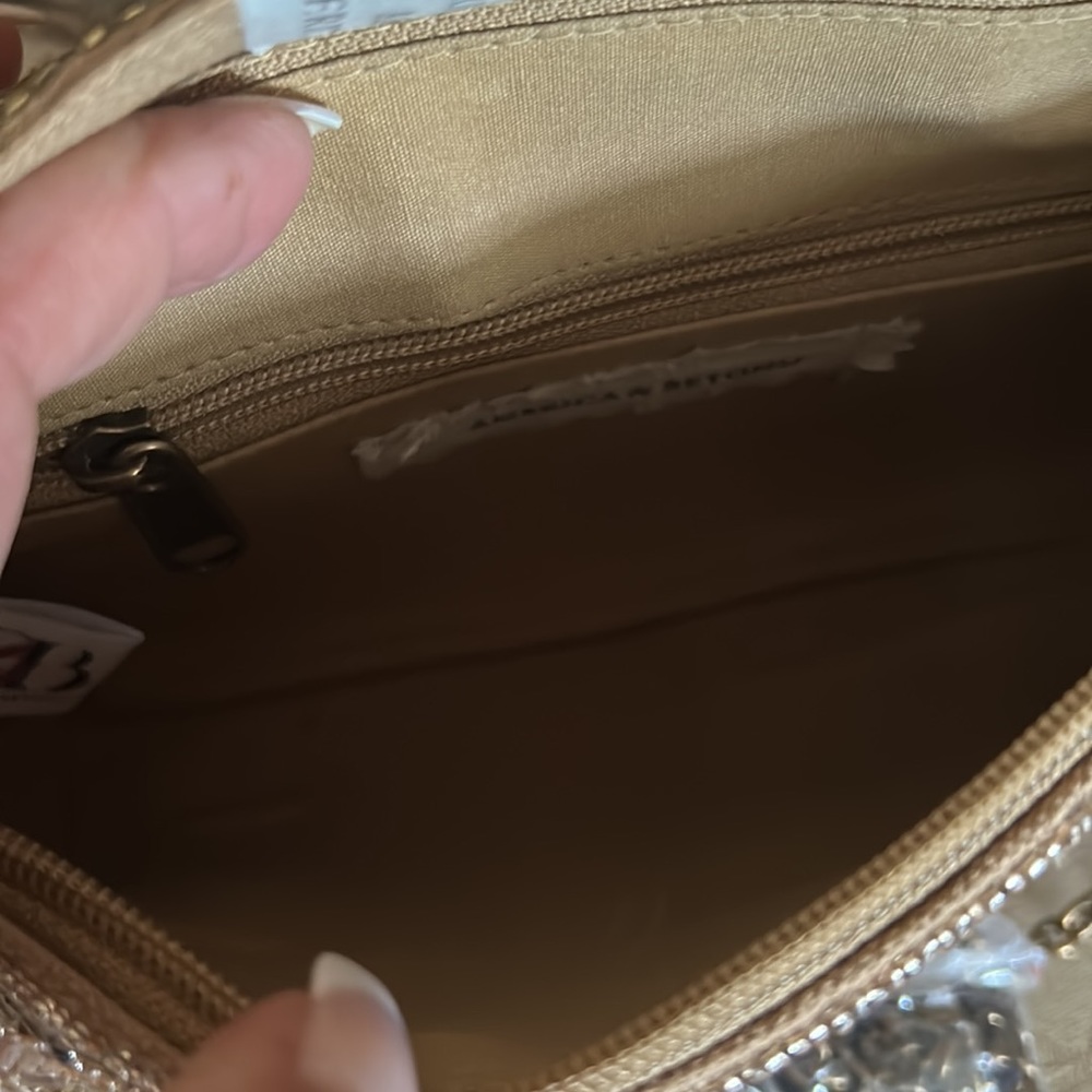 Gold Flame Embellished Shoulder Bag - Picture 10 of 11